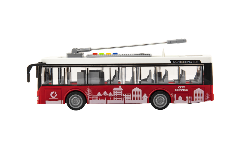 TEDDIES Autobus/trolejbus na zotrvačník 28 cm