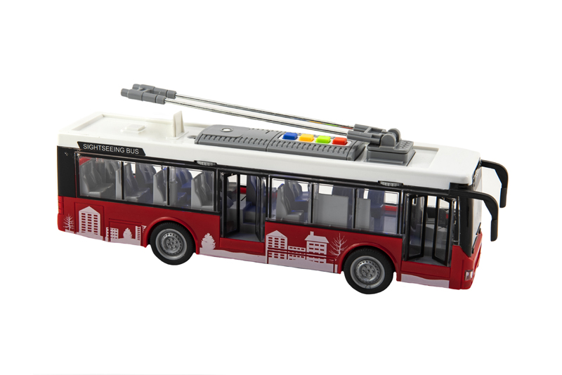 TEDDIES Autobus/trolejbus na zotrvačník 28 cm