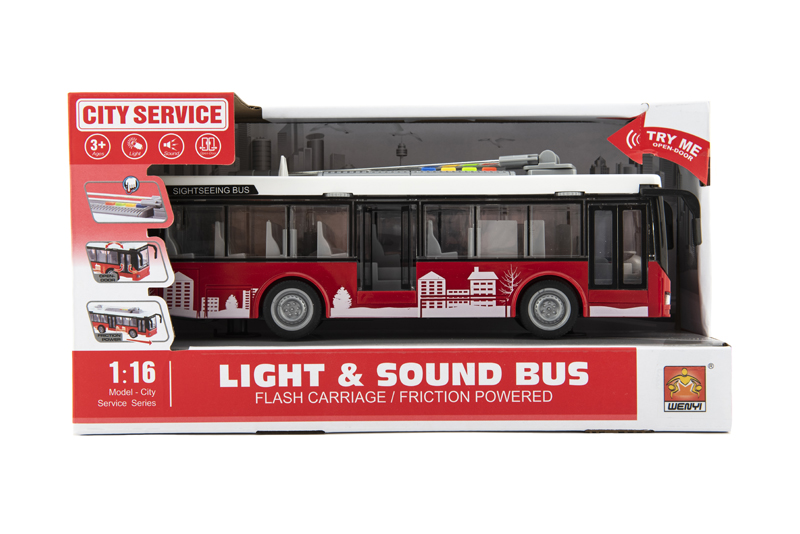 TEDDIES Autobus/trolejbus na zotrvačník 28 cm