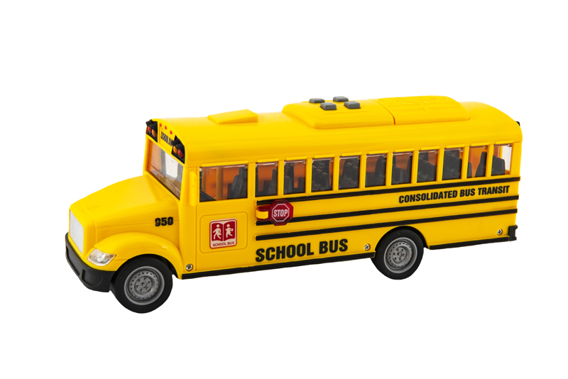 TEDDIES Autobus školský na zotrvačník 27 cm