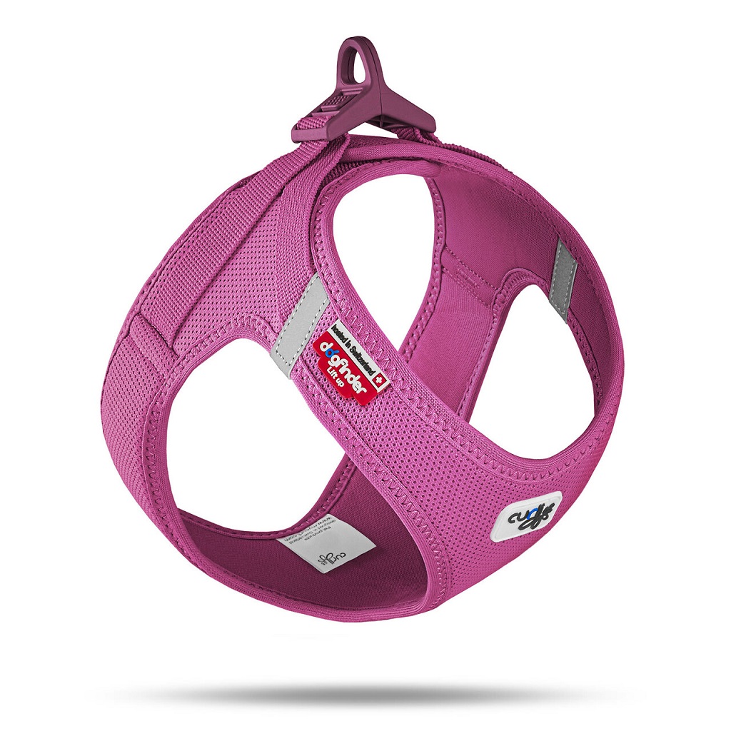 CURLI Postroj pre psov so sponou Air-Mesh Fuchsia S, 4-7 kg