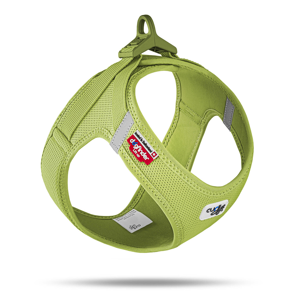 CURLI Postroj pre psov so sponou Air-Mesh Lime XL, 12-18 kg