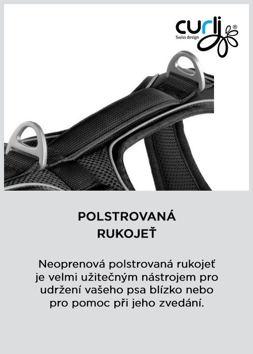 CURLI Postroj pre psov s magnetom Belka Comfort Black L, 25-35 kg