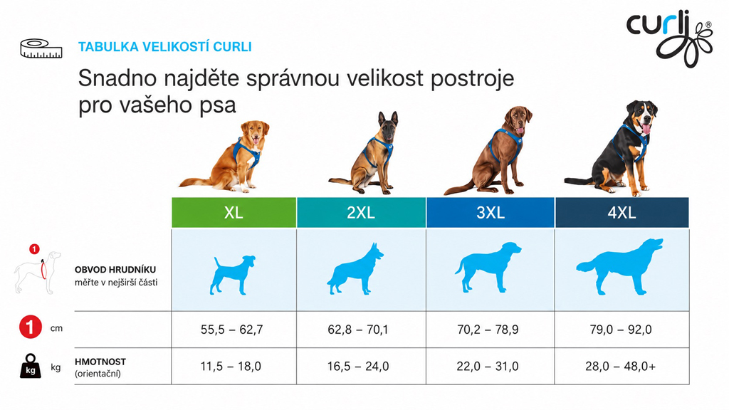 CURLI Postroj pro psy Belka Air-Mesh Moss 4XL, 28-48 kg