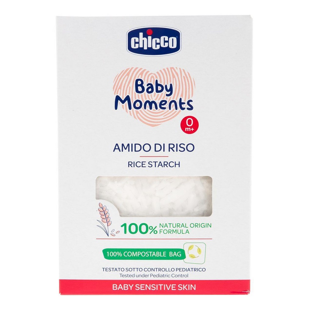 CHICCO Škrob detský ryžový do kúpeľa Baby Moments Sensitive 100 % bio 250 g