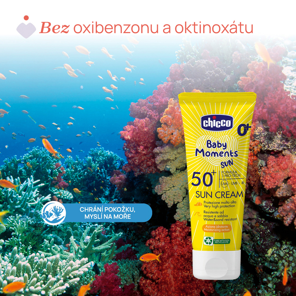 CHICCO Krém detský na opaľovanie SPF50+ 75ml, 0m+