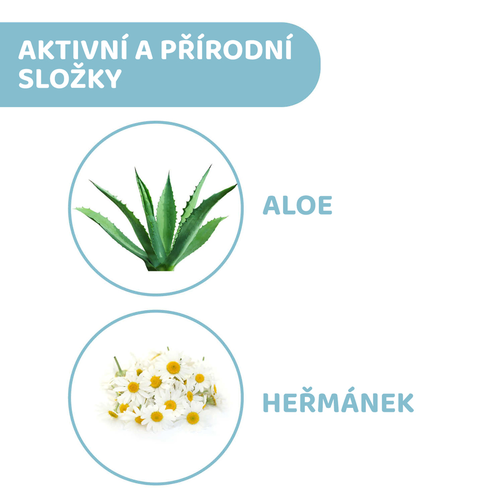 CHICCO Sprchový gél 2v1 na telo a vlasy s aloe a kamilkou Natural Sensation 500ml, 0m+