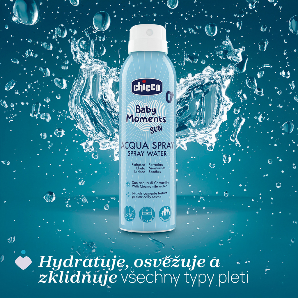 CHICCO Voda sprejová osviežujúca Baby Moments Sun 0m+ 150ml