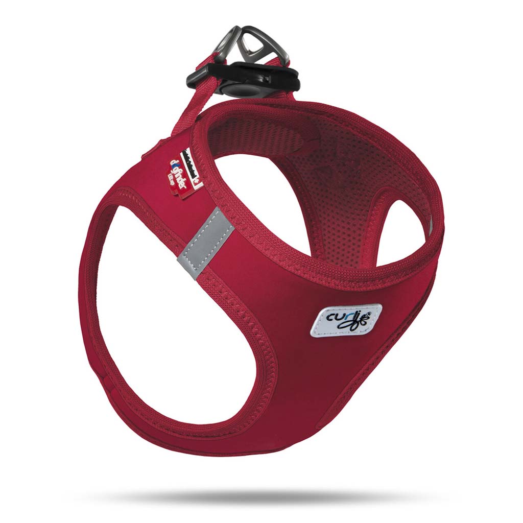 CURLI Postroj pre psov Softshell Red S, 4-7 kg