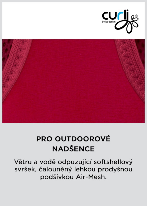 CURLI Postroj pre psov Softshell Red S, 4-7 kg