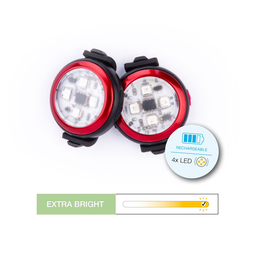 CURLI Luumi LED bezpečnostné svetielko dobíjacie na obojok BLUE