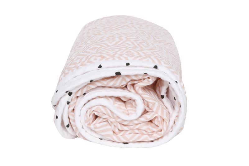 MOTHERHOOD Deka bavlnená mušelínová dvojvrstvová Pre-Washed Pink Squares 95x110 cm