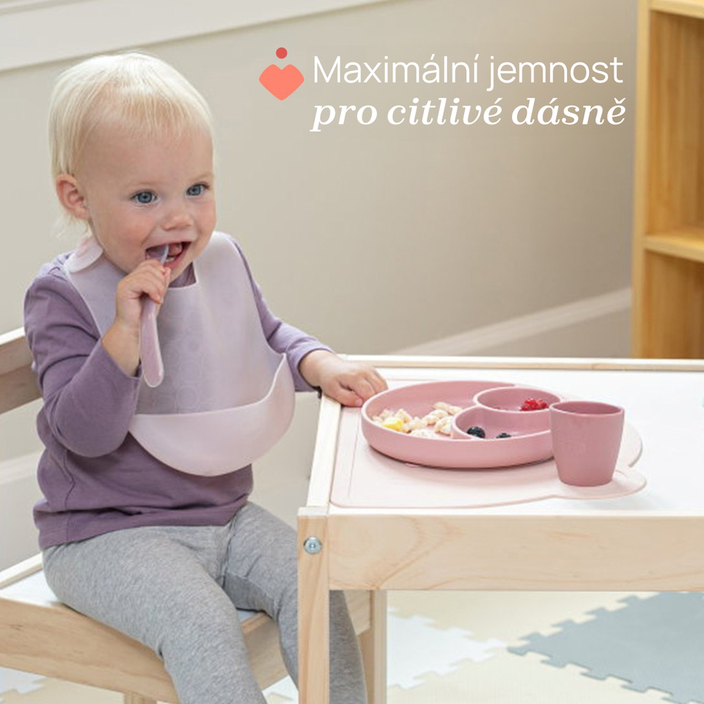 CHICCO Lyžička silikónová Soft zelená 6m+