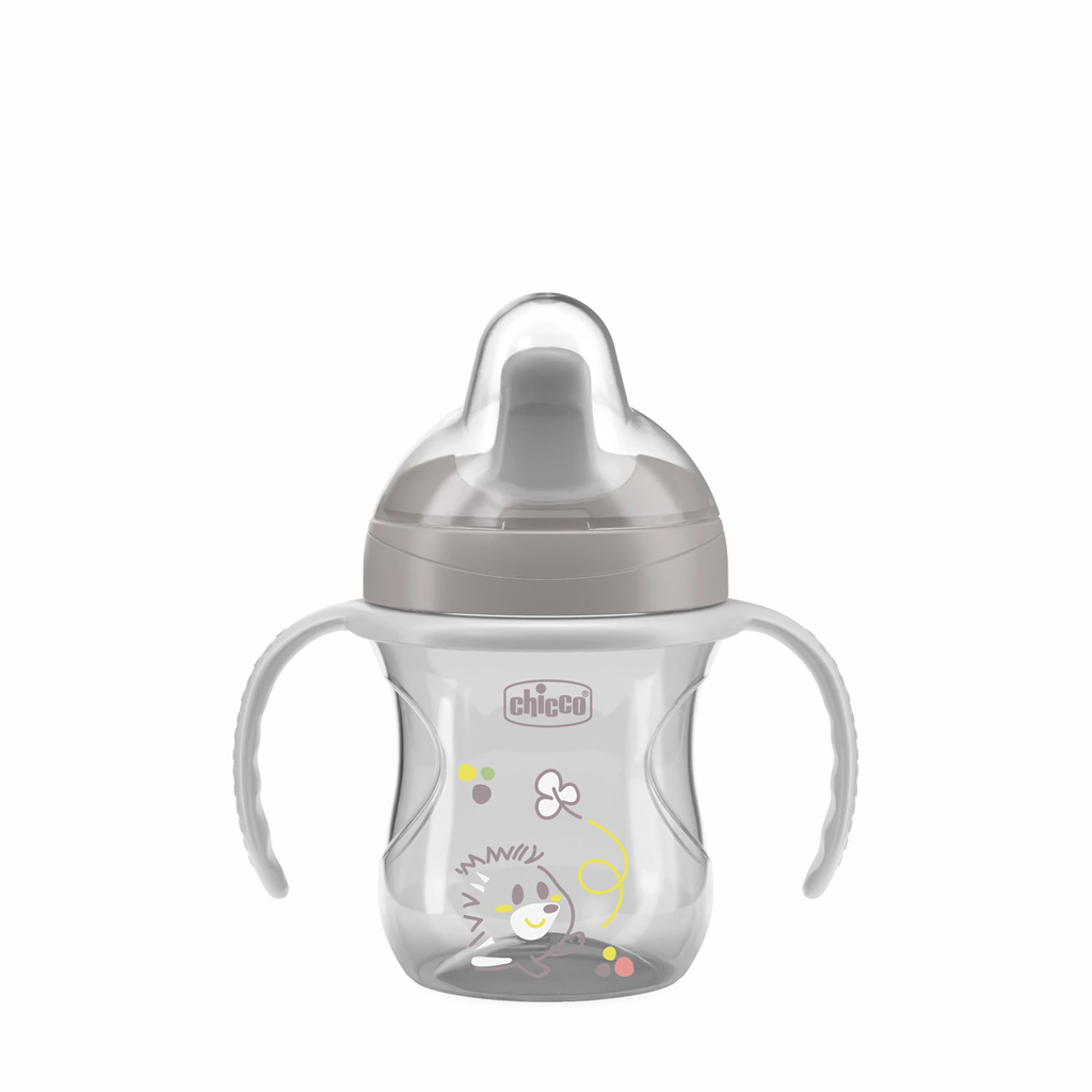 CHICCO Hrneček Training s držadly grey, 6m+_bez bpa
