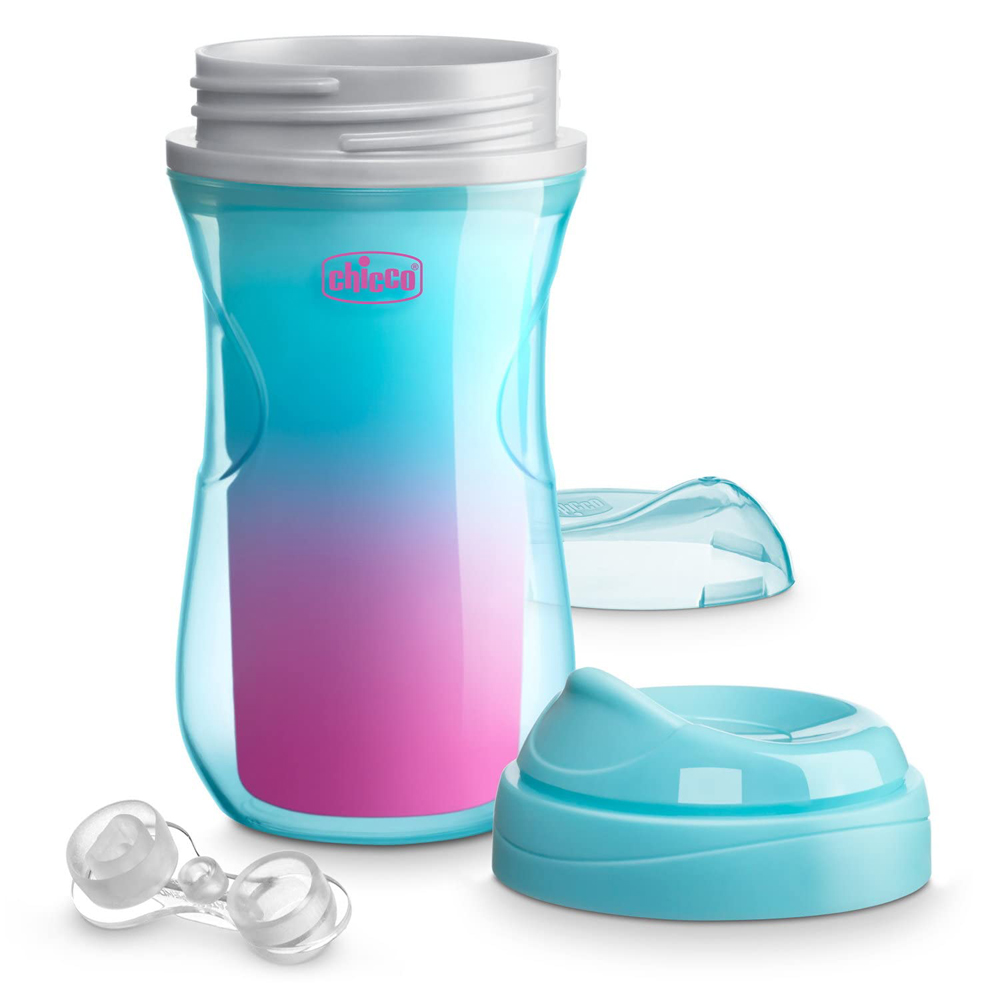 CHICCO Hrnček Active termo s tvrdým náustkom 266 ml, tyrkysový 14m+