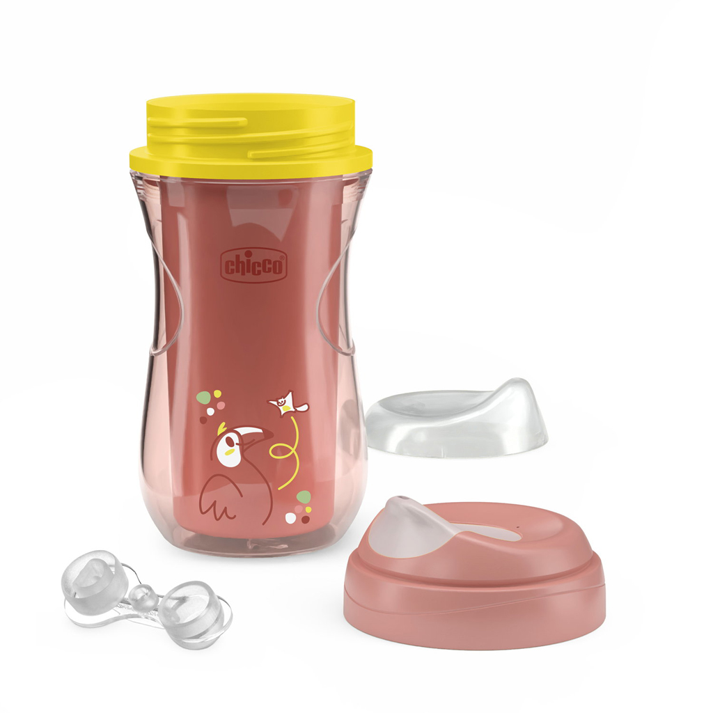 CHICCO Hrnček Active s tvrdým náustkom pink, 14m+