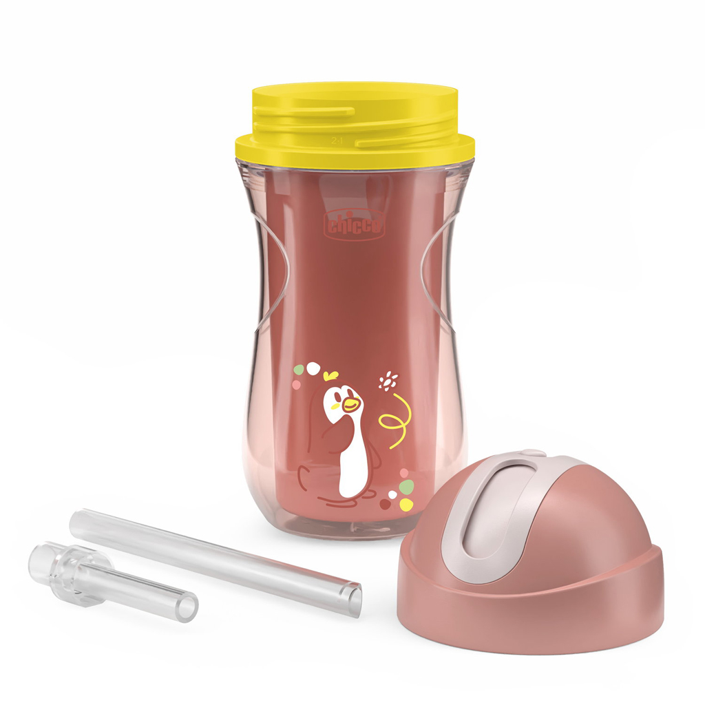 CHICCO Hrneček Sport termo se slámkou pink, 14m+_bez bpa