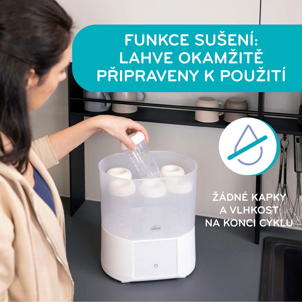 CHICCO Sterilizátor elektrický parný s funkciou sušenia