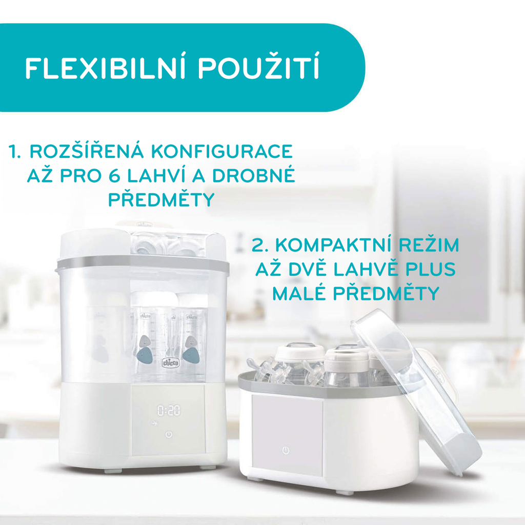 CHICCO Sterilizátor elektrický parný s funkciou sušenia