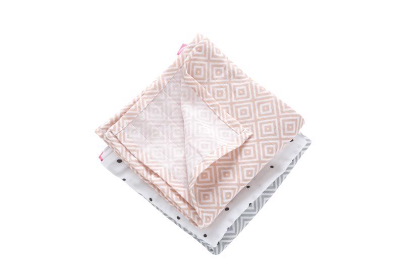 MOTHERHOOD Plienka mušelínová 3ks Pink Squares 70x80cm