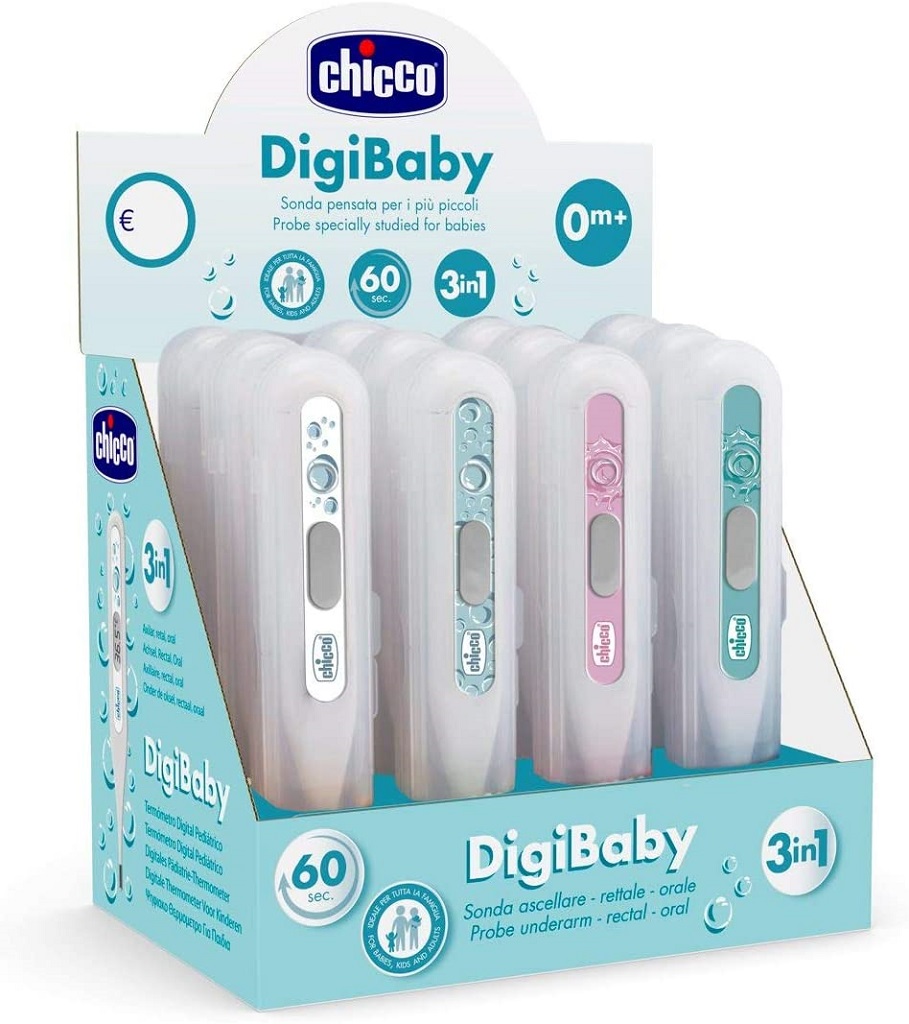 CHICCO Teploměr digitální Digi Baby mint 0m+