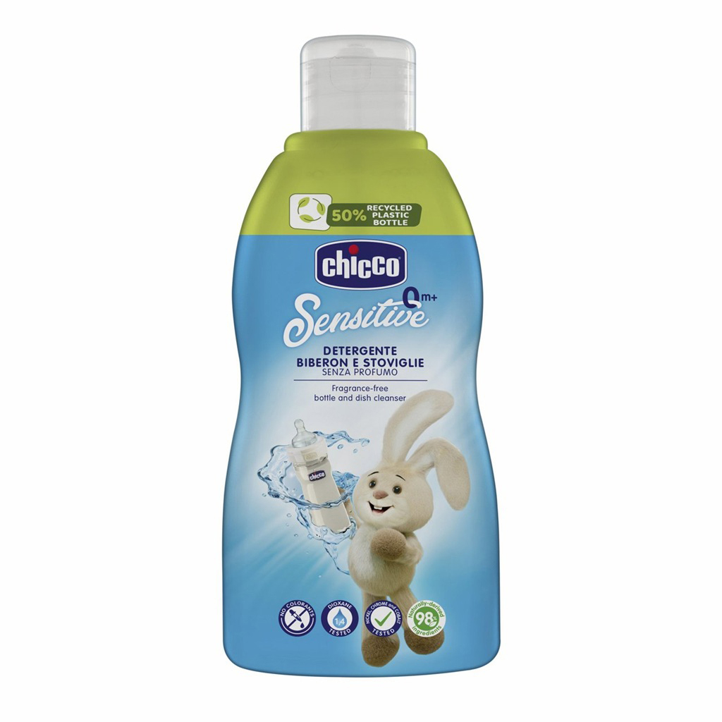 CHICCO Čistiaci prostriedok na fľaše a cumlíky Sensitive 300 ml, 0m+