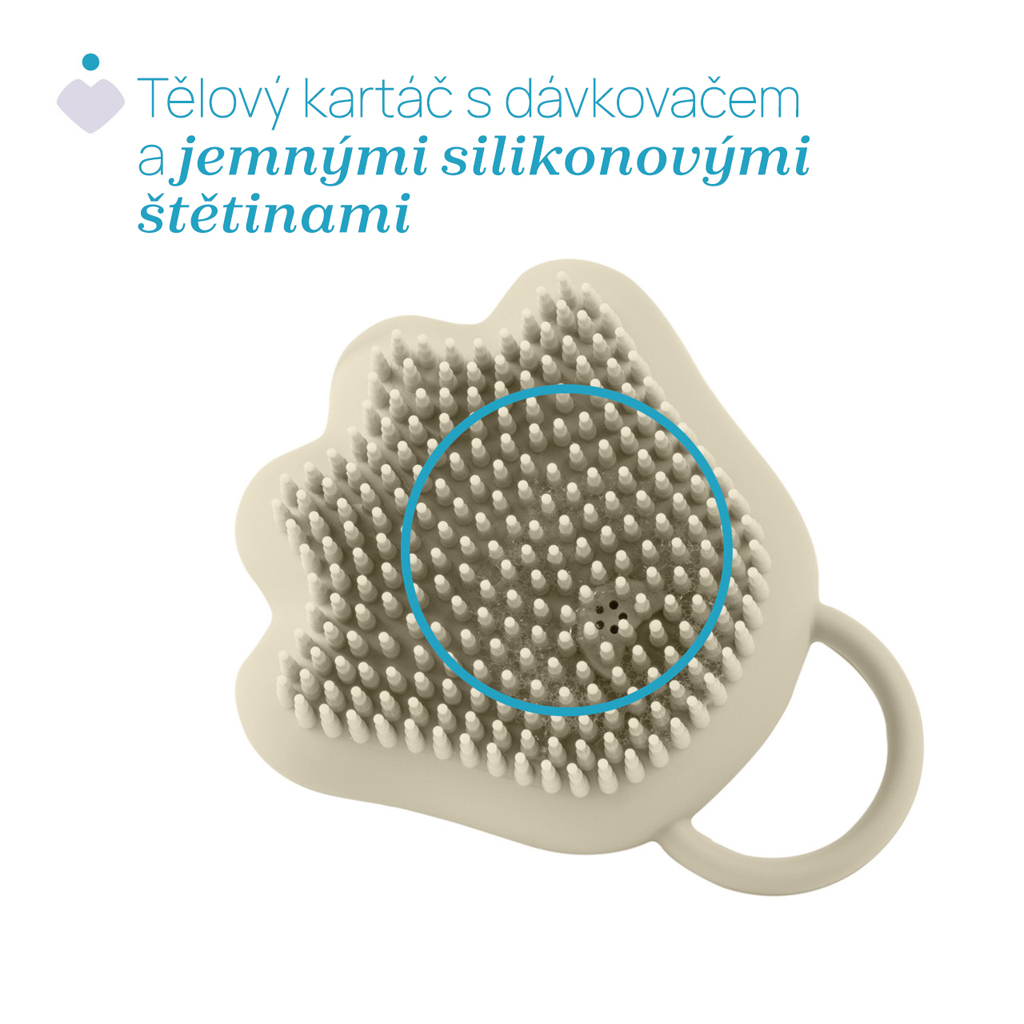CHICCO Darčeková sada kozmetiky Natural Sensation + silikónová umývacia hubka labka
