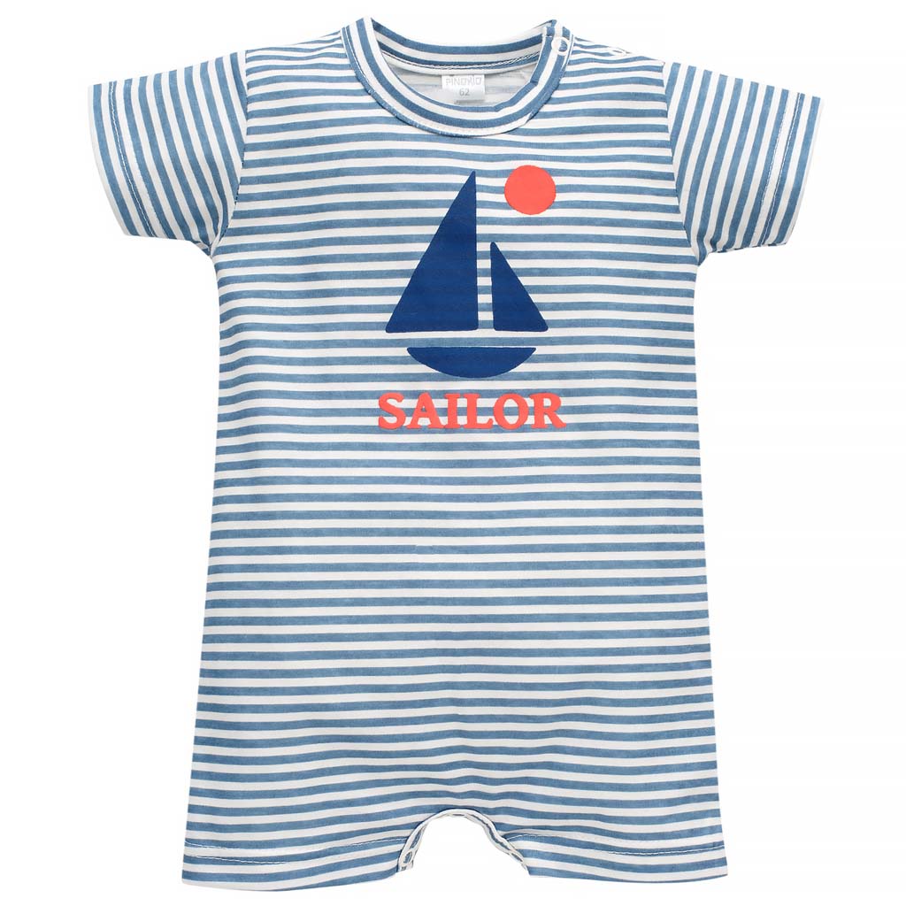 PINOKIO Overal letní Sailor kluk pásky vel. 68