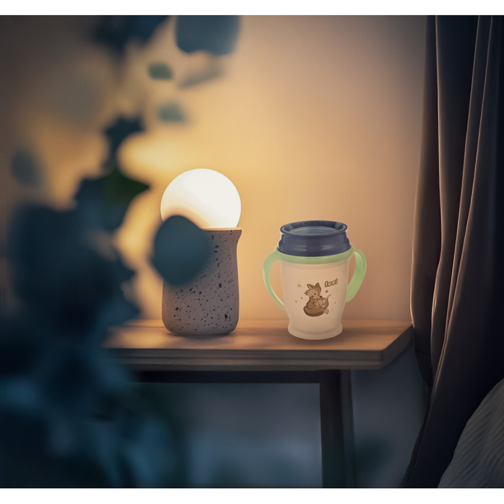 LOVI Hrnček 360° Night&Day 250ml líška