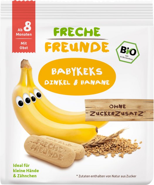 FRECHE FREUNDE BIO Sušienky Špalda a banán 100 g, 8m