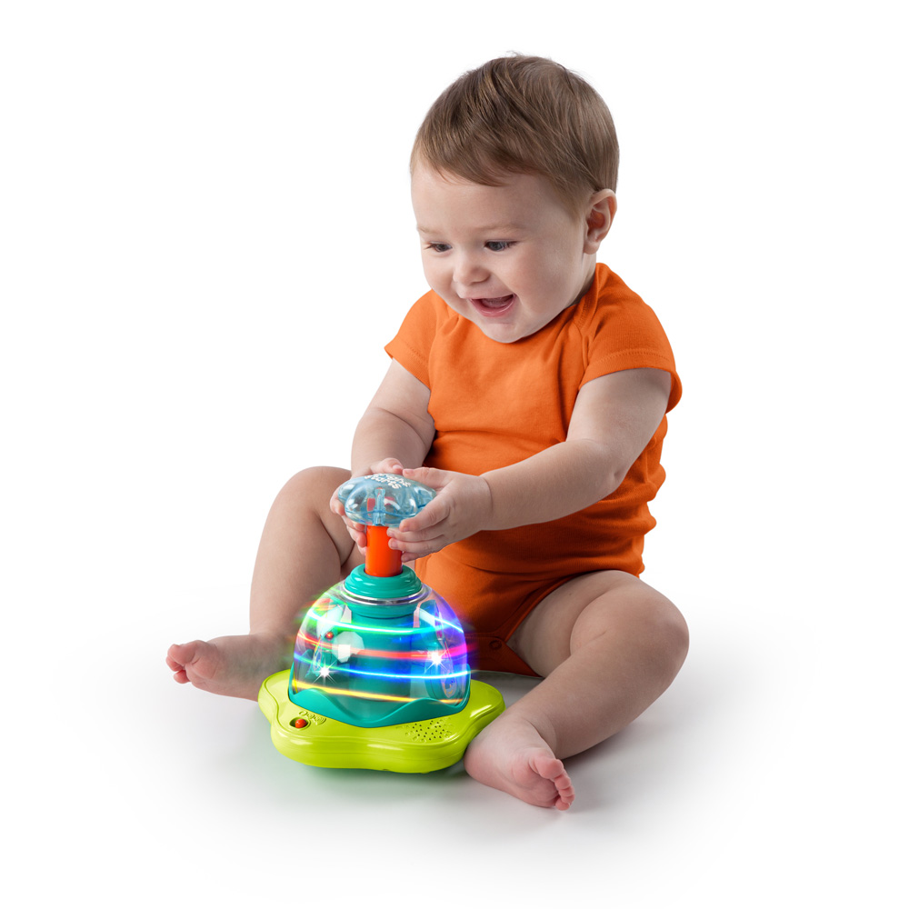 BRIGHT STARTS Hračka hudobná svietiaca Press&Glow Spinner 6m+