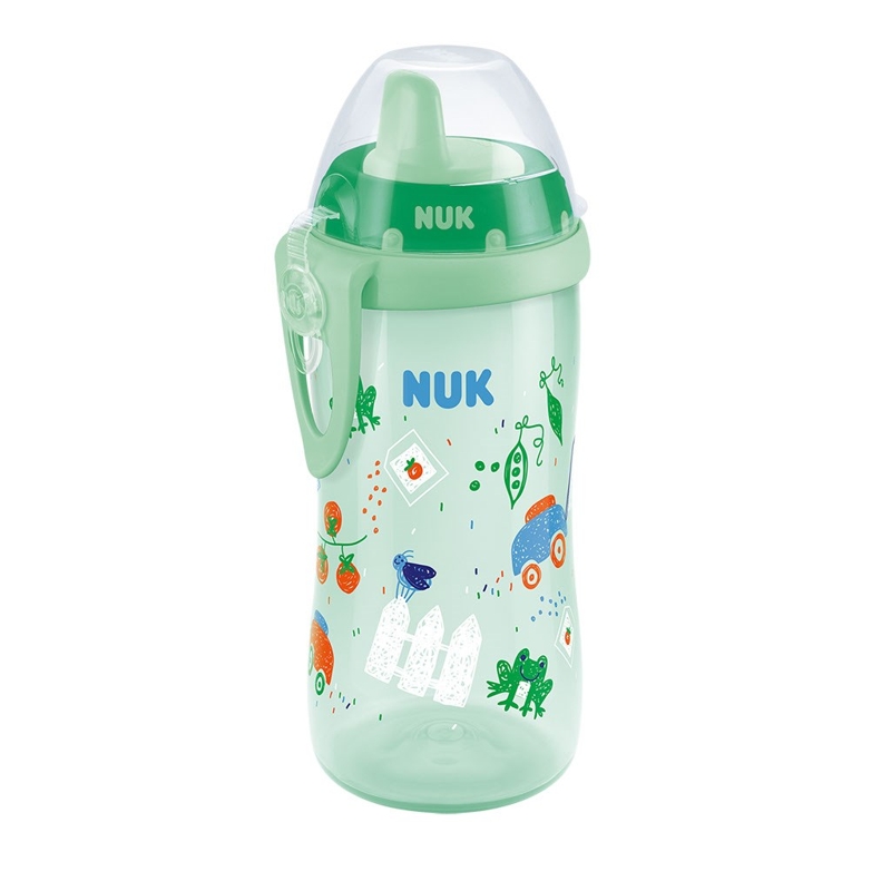 NUK FC Kiddy Cup detská flaša 300 ml zelená