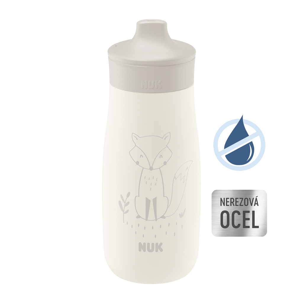 NUK Fľaša Mini-Me Sip nerezová - béžová 300ml, 9m+