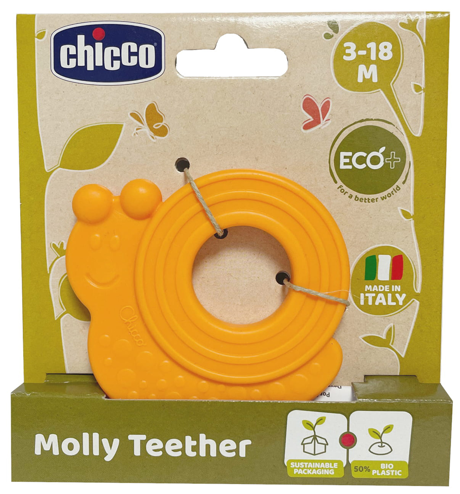 CHICCO Kousátko Eco+ Šnek Molly oranžový 3m+