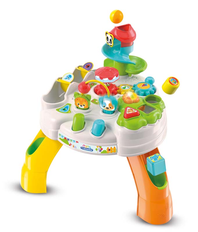 CLEMENTONI Clemmy baby - Veselý hrací stolík s kockami a zvieratkami