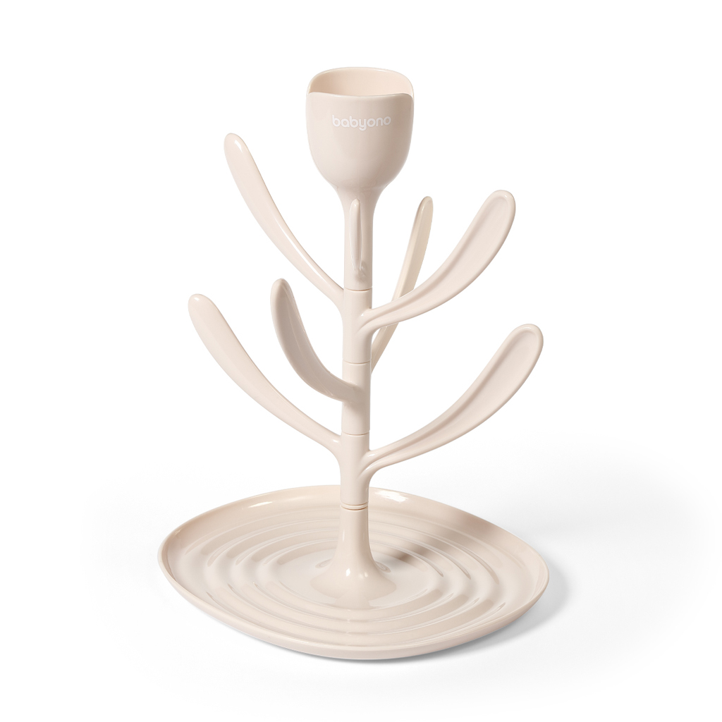 BABYONO Odkvapkávač univerzálny na fľaše a príslušenstvo Tulip Beige
