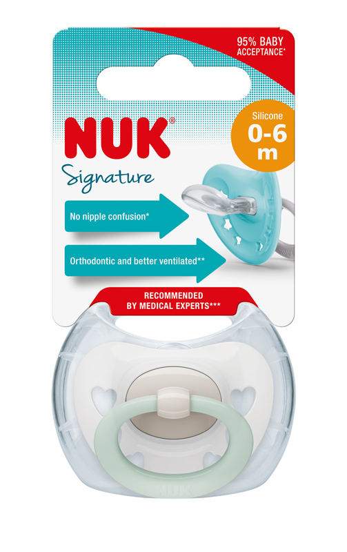 NUK Dudlík Signature 0-6m box bílý