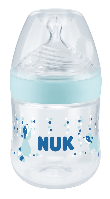 NUK Nature Sense láhev s kontrolou teploty 150 ml modrá