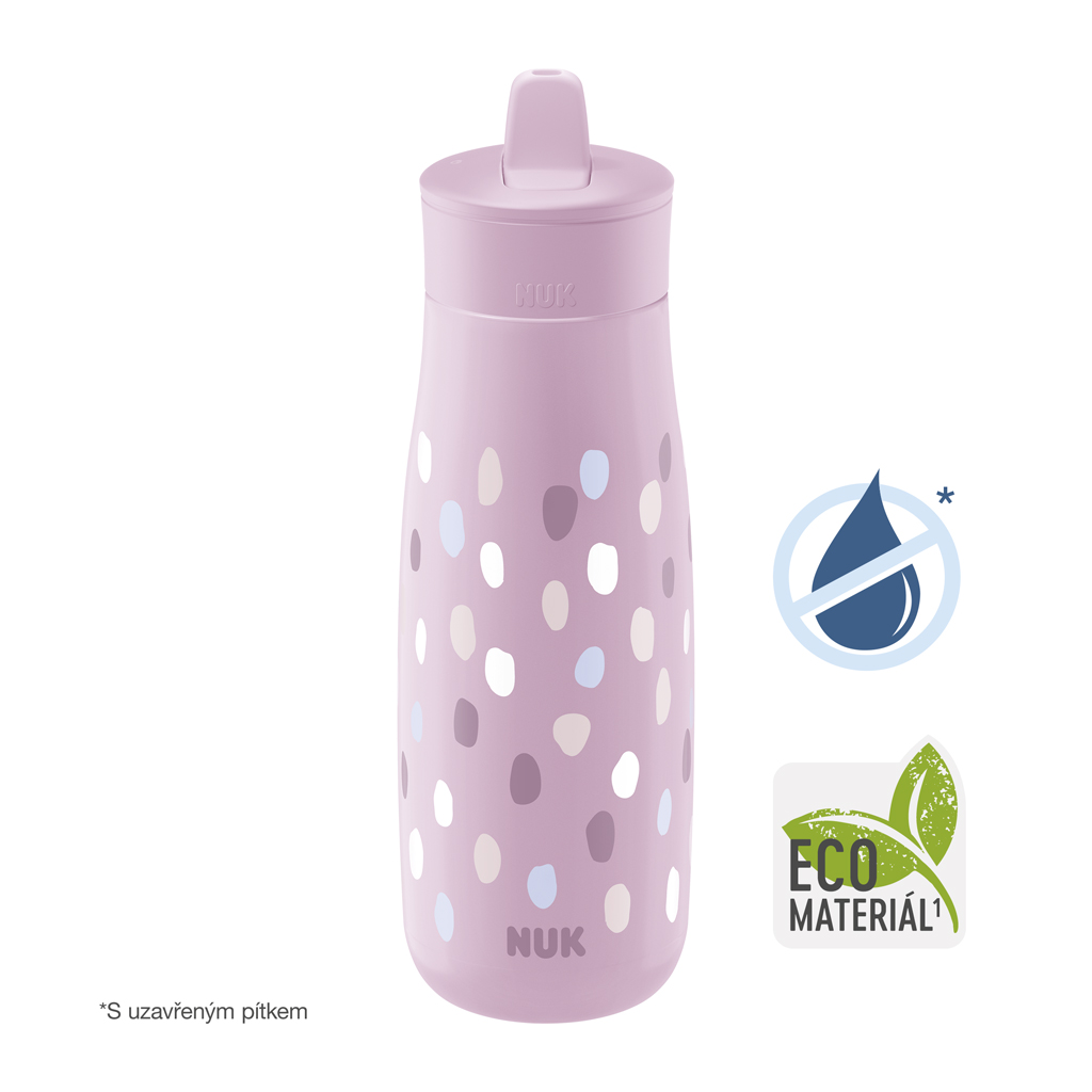 NUK Fľaša Mini-Me Flip - ružová 450ml, 12m+