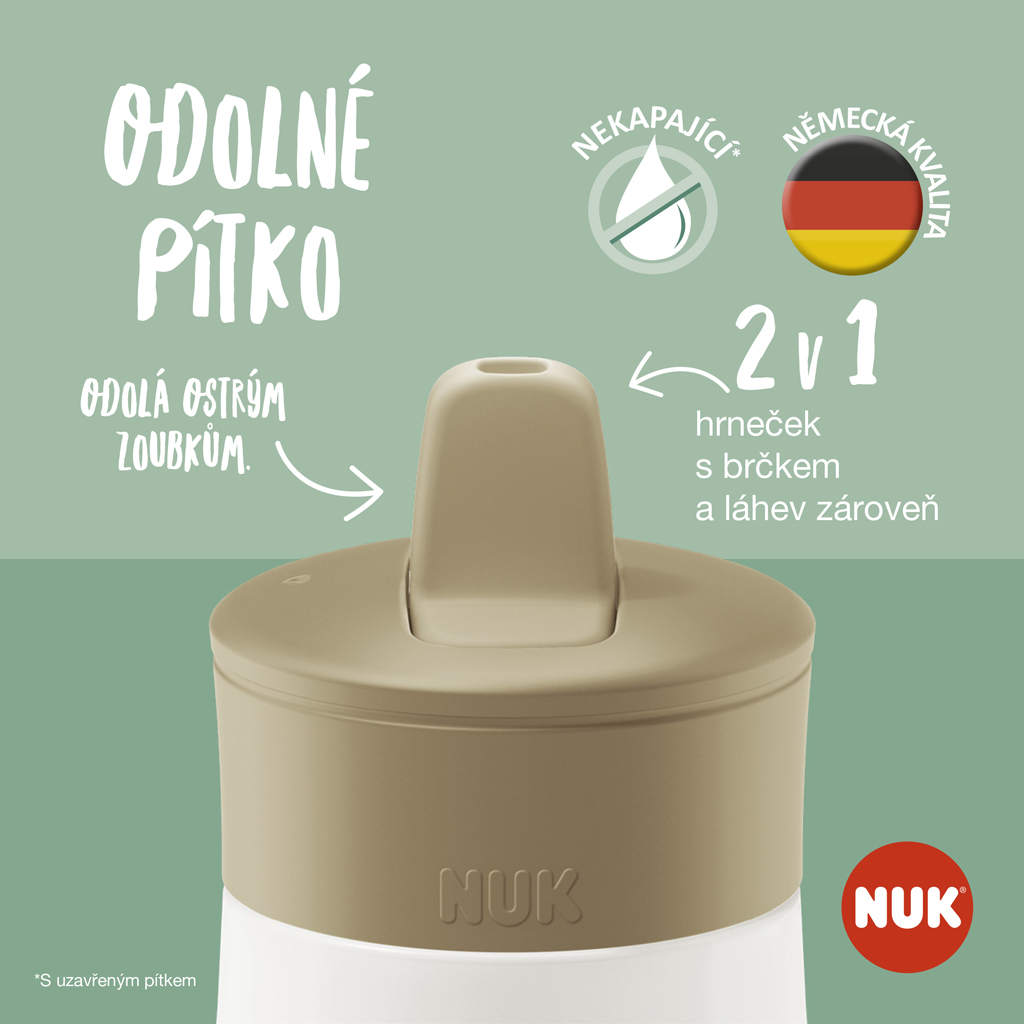 NUK Fľaša Mini-Me Flip - ružová 450ml, 12m+