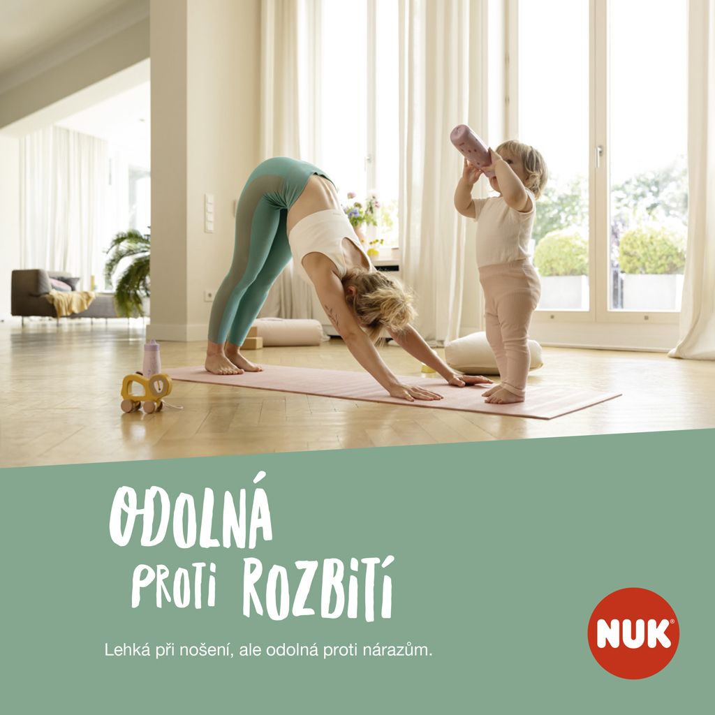 NUK Fľaša Mini-Me Flip - ružová 450ml, 12m+