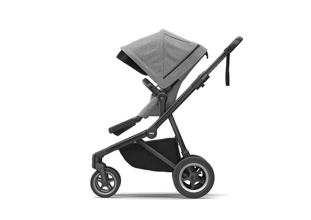 THULE Športový kočík Sleek Black/Grey Melange