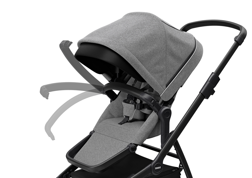 THULE Športový kočík Sleek Black/Grey Melange