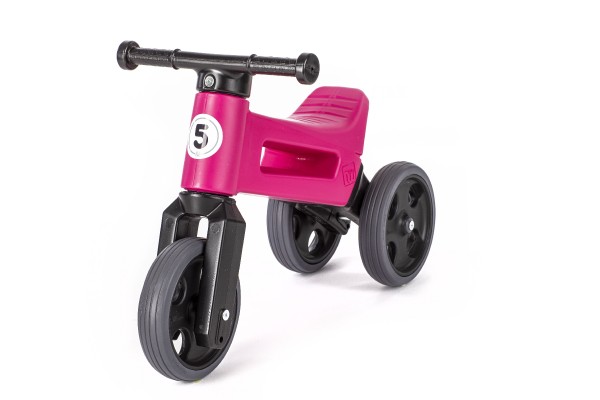 TEDDIES Odrážedlo FUNNY WHEELS NEW SPORT 2v1, nosnost 50 kg 18m+, růžové