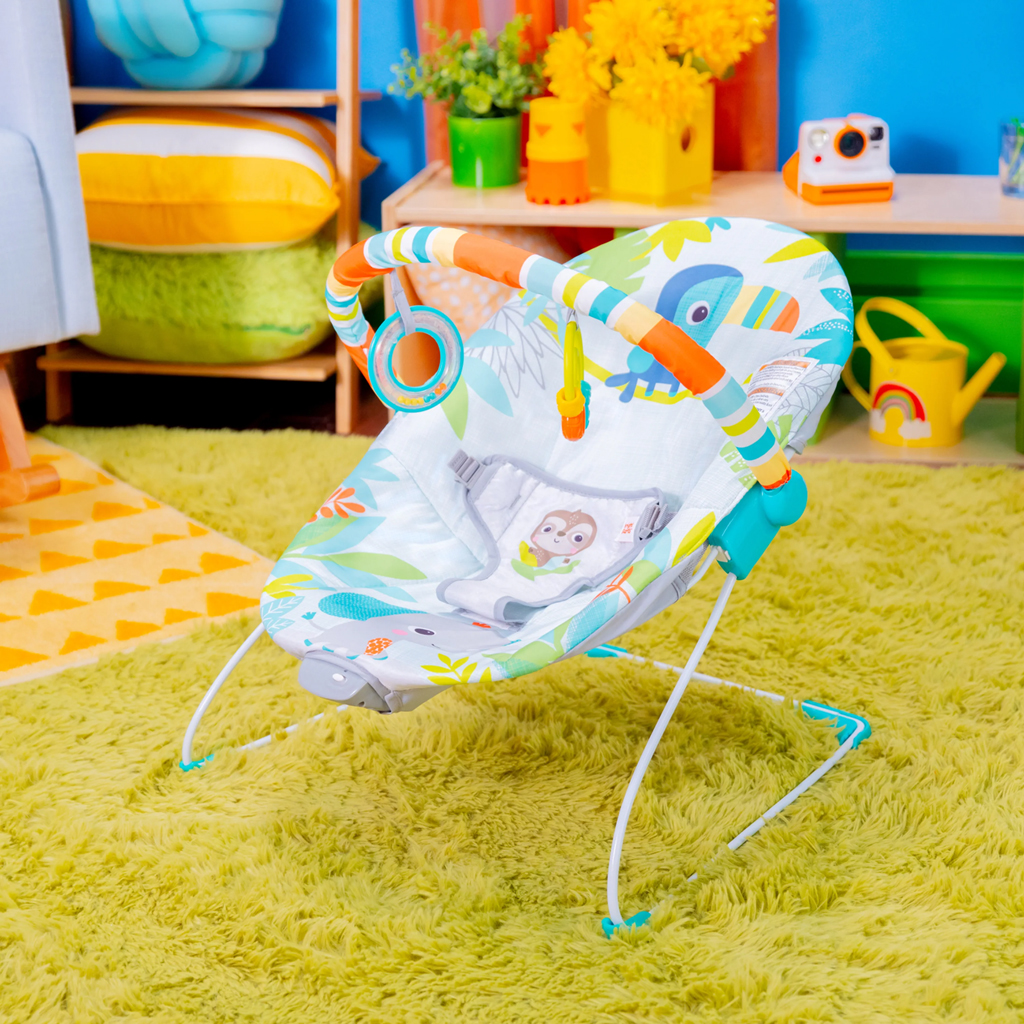 BRIGHT STARTS Lehátko vibrujúce Rainforest Vibes™ 0m+ do 9kg