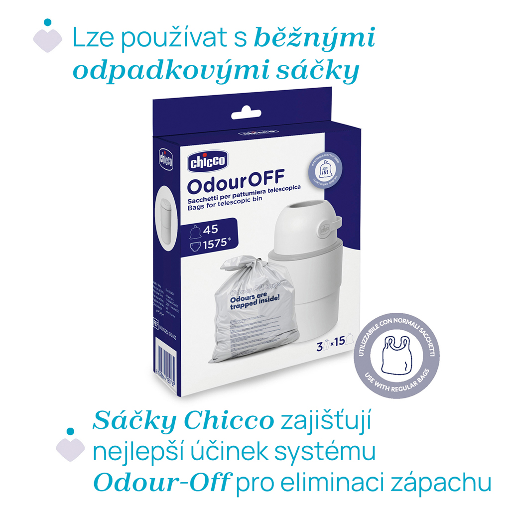 CHICCO Veko na teleskopický kôš na plienky Odour Off