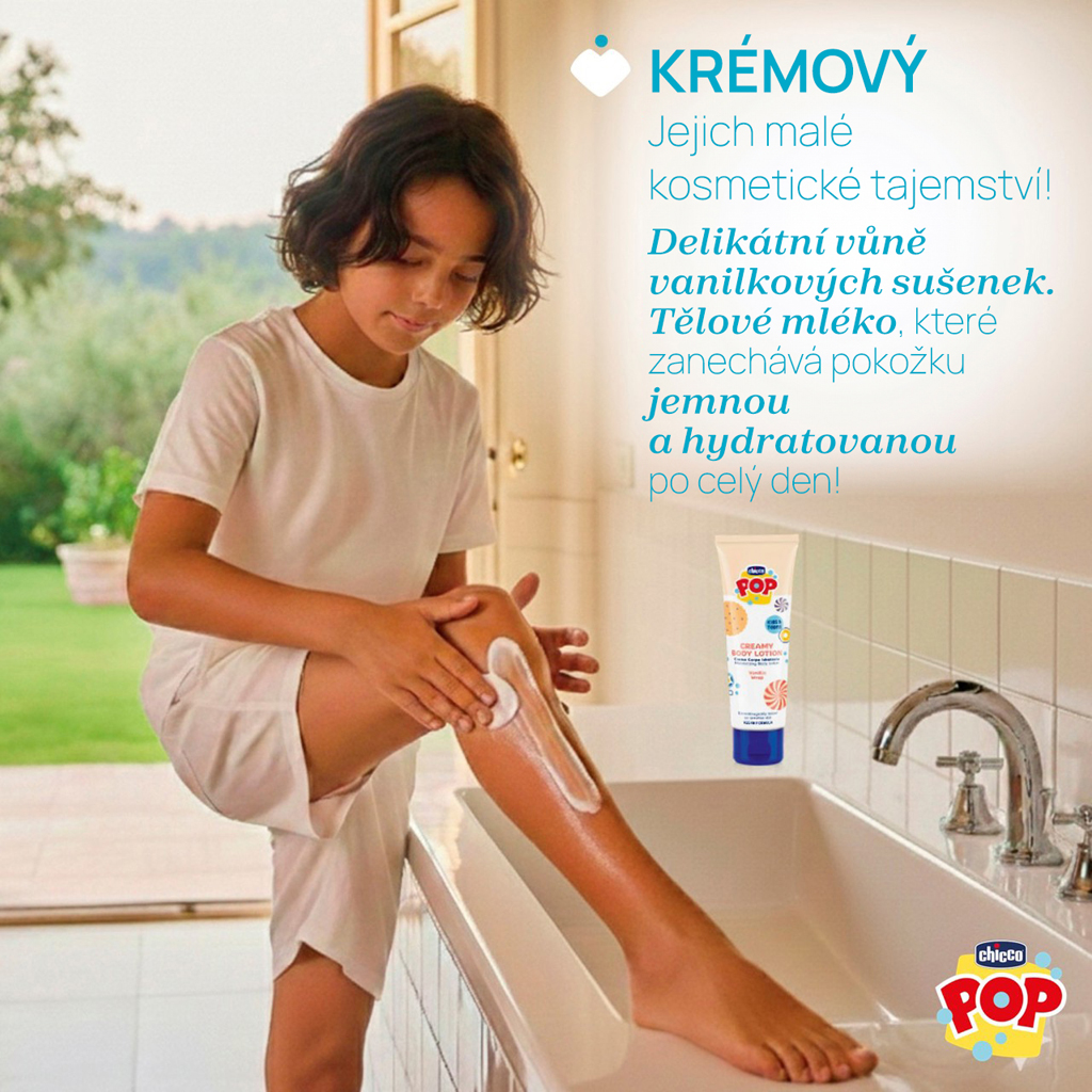 CHICCO Krémové telové mlieko Vanilla POP pre deti a teenagerov 150ml