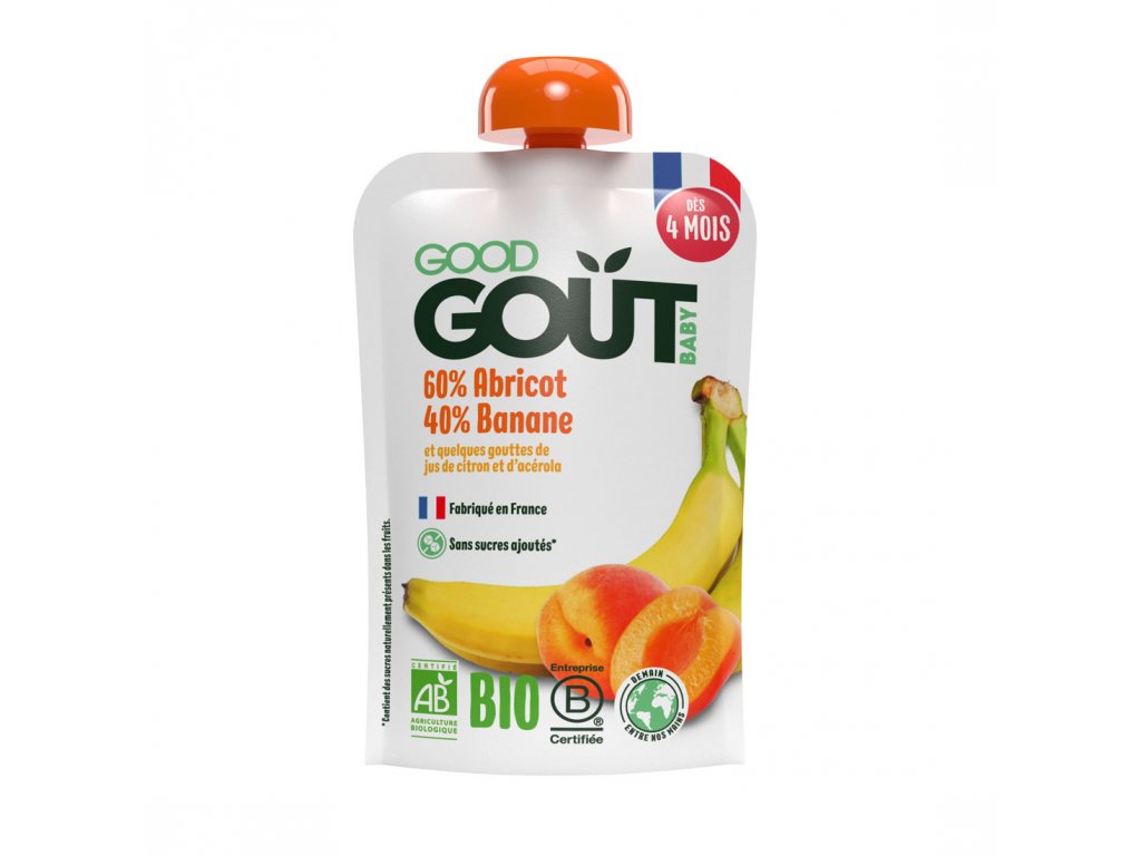 GOOD GOUT BIO Marhuľa s banánom 120 g