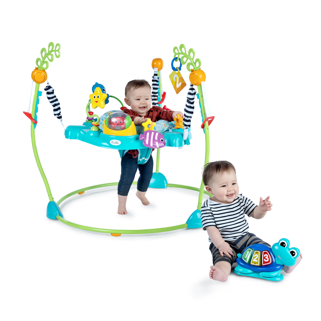 BABY EINSTEIN Skákadlo/Aktívne centrum 2v1 Curiosity Cove™ 6m+ do 11kg