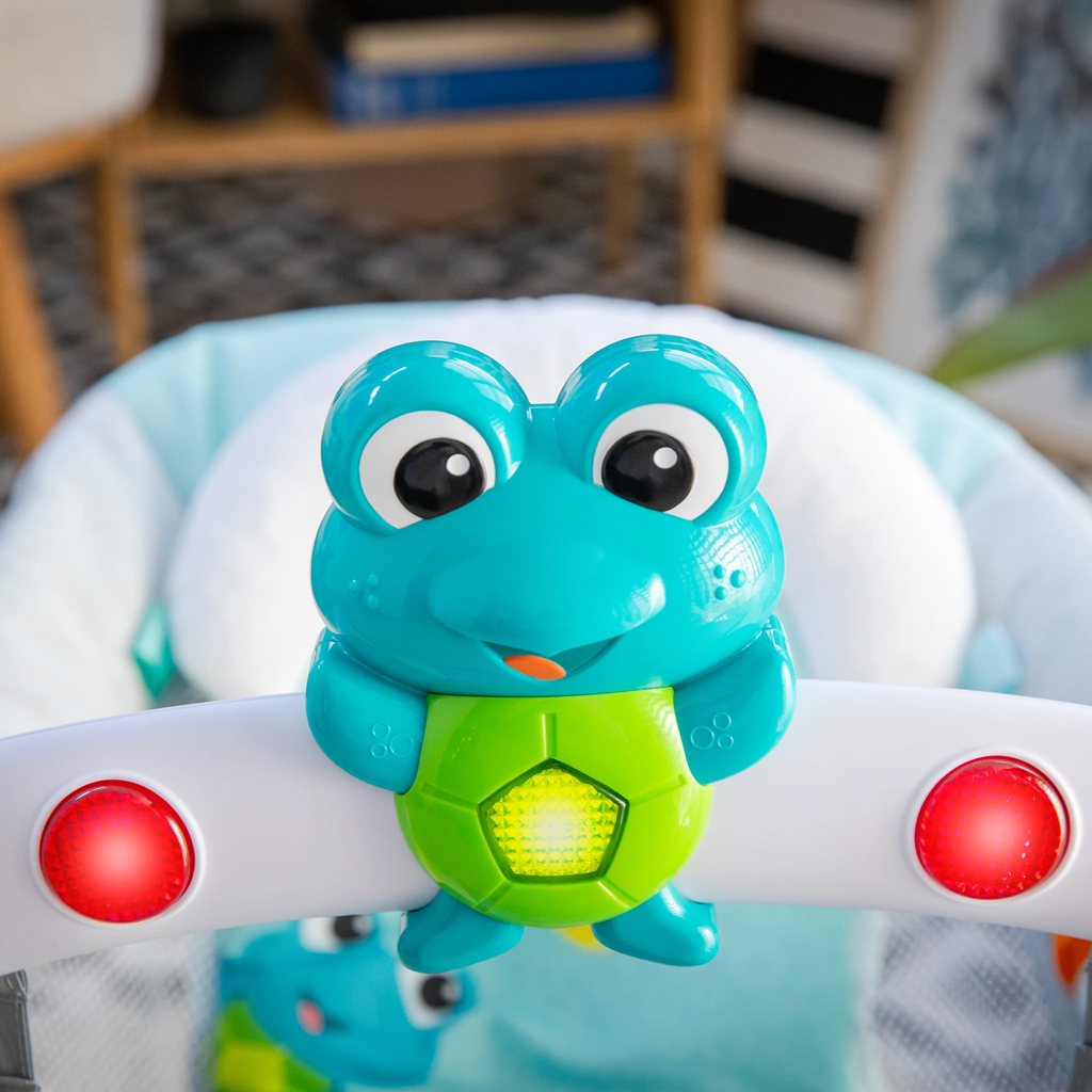 BABY EINSTEIN Lehátko hudobné vibračné so svetielkami Kick to It Neptune do 9 kg